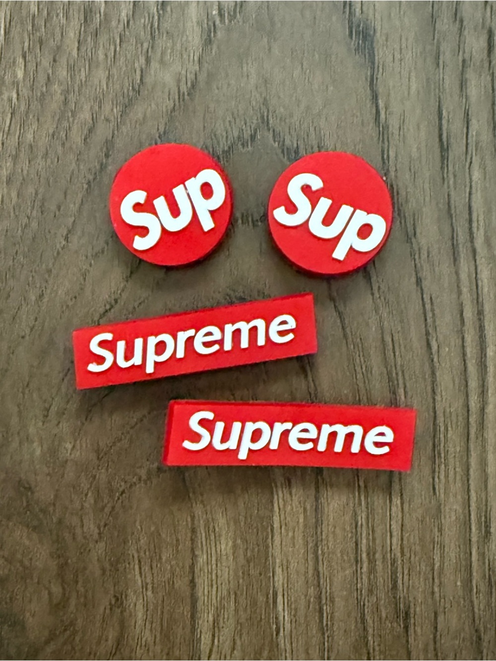 Supreme Shoe Charms Set of 4 NEW